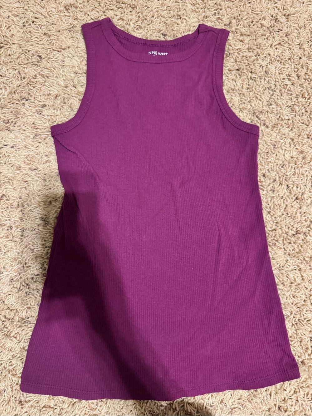 Nine West Girls Purple Ribbed Tank Dress - Sleeveless A-Line